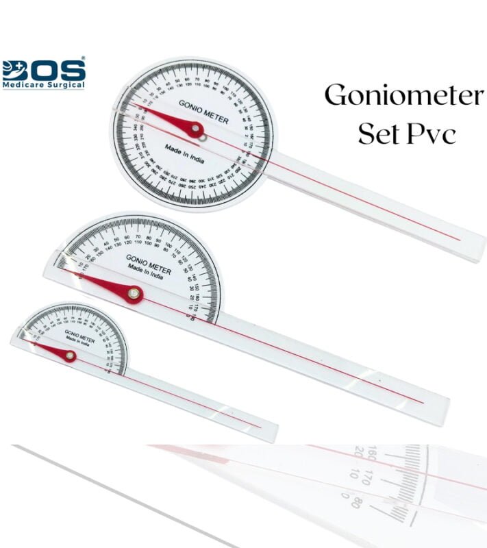 BOS Medicare PVC Goniometer Set for Orthopedic Assessment