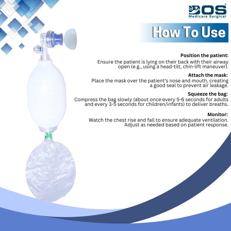 Neonate Ambu Bag Features with Oxygen Tube | BOS Medicare Surgical