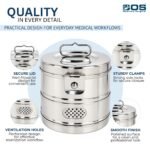 Dressing Drum 6x6 Stainless Steel – Sterilization & Storage Container | Bos Medicare - Image 2