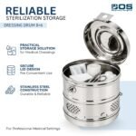 Dressing Drum 8x6 Stainless Steel – Sterilization & Storage Container | Bos Medicare - Image 3
