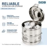 Dressing Drum 6x6 Stainless Steel – Sterilization & Storage Container | Bos Medicare - Image 3