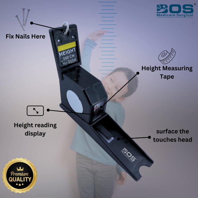 stature meter 2 meter height measuring scale wall mounted stadiometer