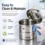 Dressing Drum 8x6 Stainless Steel