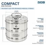Dressing Drum 6x6 Stainless Steel – Sterilization & Storage Container | Bos Medicare - Image 5