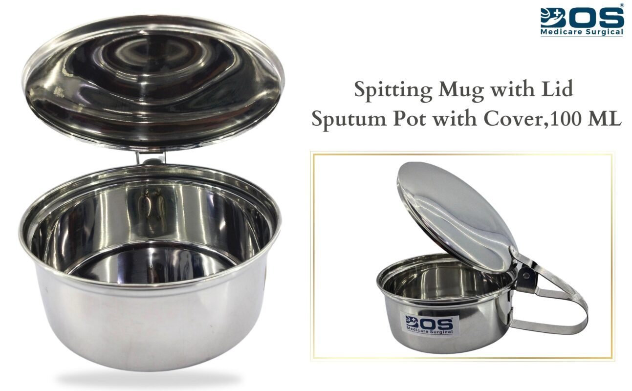 Stainless Steel Medical Spitting Mug for Hospital and Dental Use