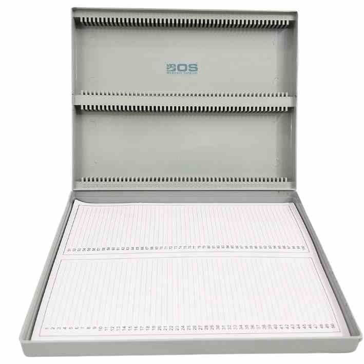 Open Microscope Slide Storage Box with Compartments