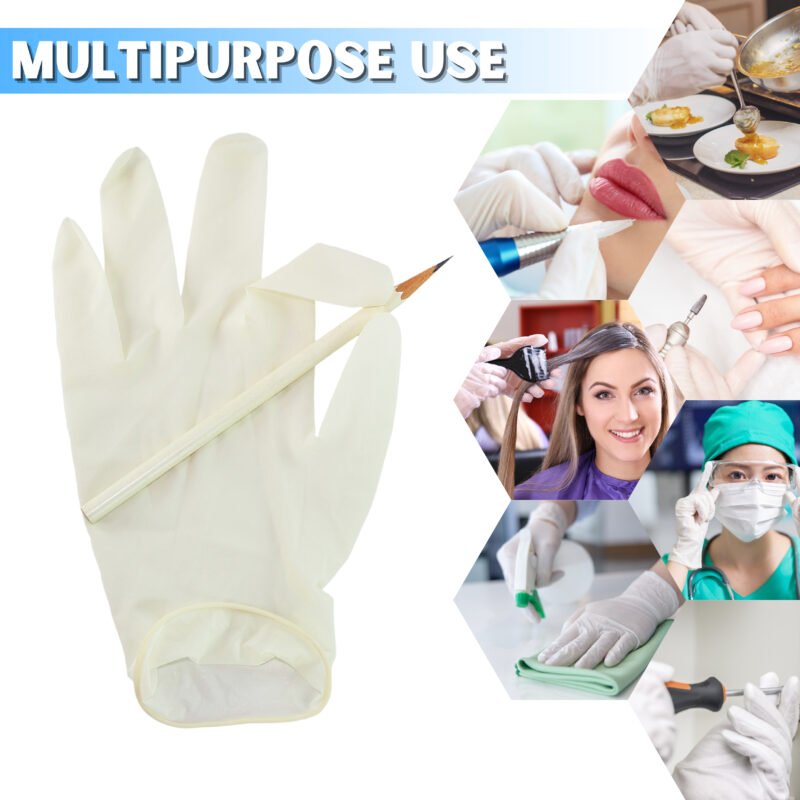 White surgical gloves disposable medical examination latex gloves for hospital and clinic use