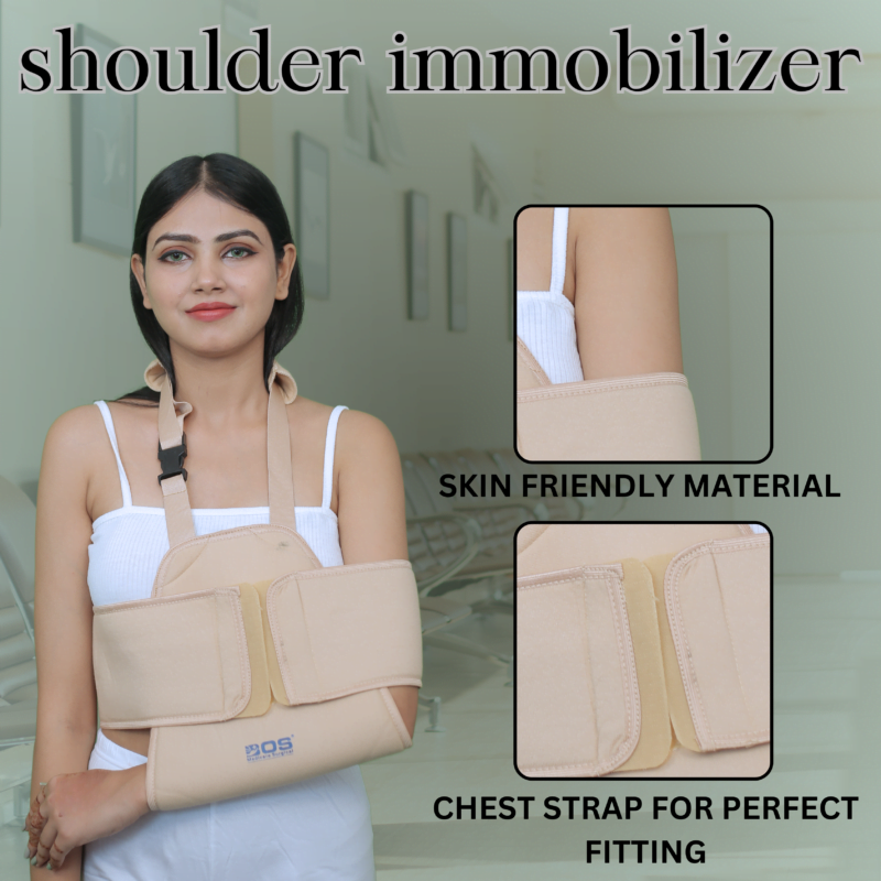 Breathable Shoulder Immobilizer with Adjustable Chest Strap