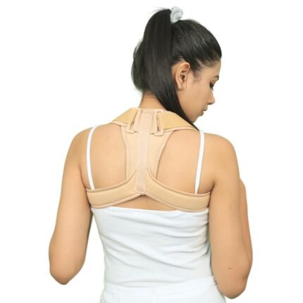 Back Shoulder Posture Corrector Adjustable Clavicle Brace Support Upper Spine Clavicle Chest Neck Shoulders Lumbar Back Pain Relief Strap Correction Belt (Small)