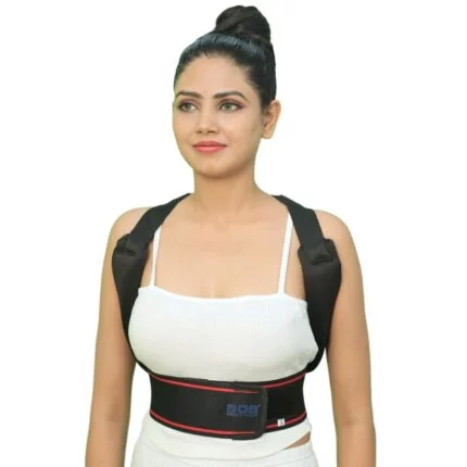 Posture Aid, Posture Corrector to correct posture and ease pain, Skin Friendly & Breathable Material, Adjustable Strap for Men & Women (S)