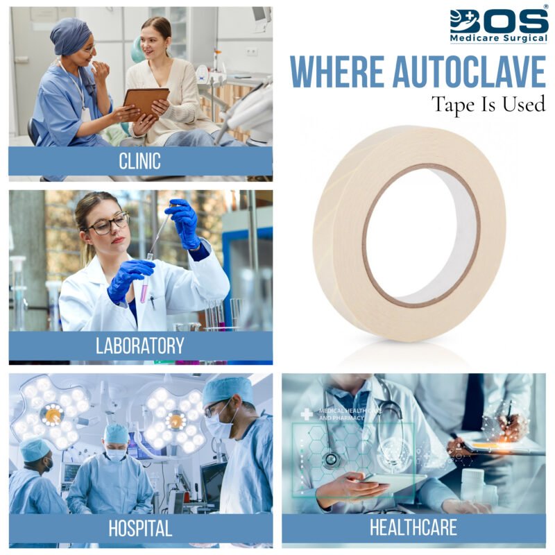 steam sterilization indicator tape hospital laboratory autoclave use