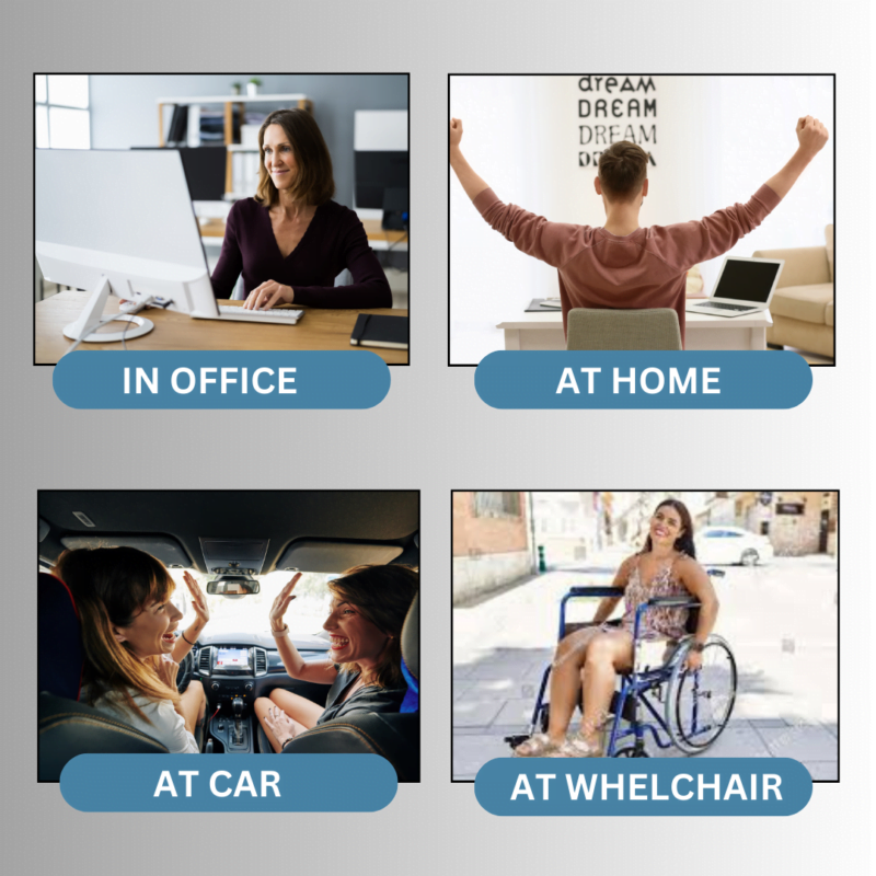 Back Rest BOSR-621 Suitable for Office Chair Car Seat Home and Wheelchair