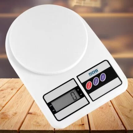 Kitchen Scale Multipurpose Portable Electronic Digital Weighing Scale | Weight Machine With Back light LCD Display | White |10 kg