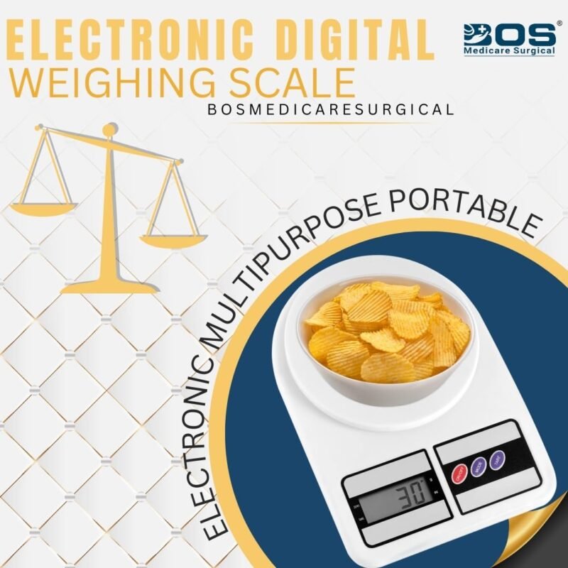 Electronic Digital Kitchen Scale for Food Weighing with High Precision Sensors | BOS Medicare Surgical
