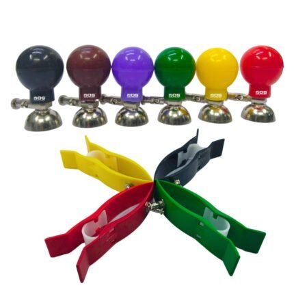 Adult Suction Cup Bulb and Multicolor Limb Clamp AGCI ECG EKG Electrodes for Adult Patient | Set of Chest Electrodes with Bulbs