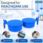BOS MEDICARE SURGICAL® Set of 2pc  PVC Slovia Spitting Mug with Lid Sputum Pot with Plastic Cover,100 ML (Blue) - Image 2