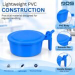 BOS MEDICARE SURGICAL® Set of 2pc  PVC Slovia Spitting Mug with Lid Sputum Pot with Plastic Cover,100 ML (Blue) - Image 3