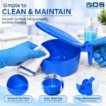BOS MEDICARE SURGICAL® Set of 2pc  PVC Slovia Spitting Mug with Lid Sputum Pot with Plastic Cover,100 ML (Blue) - Image 5