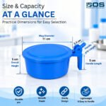 BOS MEDICARE SURGICAL® Set of 2pc  PVC Slovia Spitting Mug with Lid Sputum Pot with Plastic Cover,100 ML (Blue) - Image 7