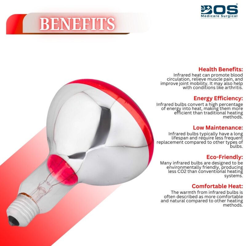 IR Bulb 150W Infrared Heat Lamp for Pain Relief and Blood Circulation