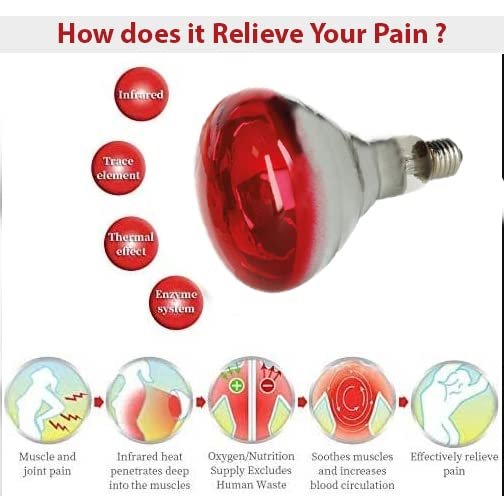 Infrared Heat Therapy Bulb for Muscle Pain and Joint Pain Relief