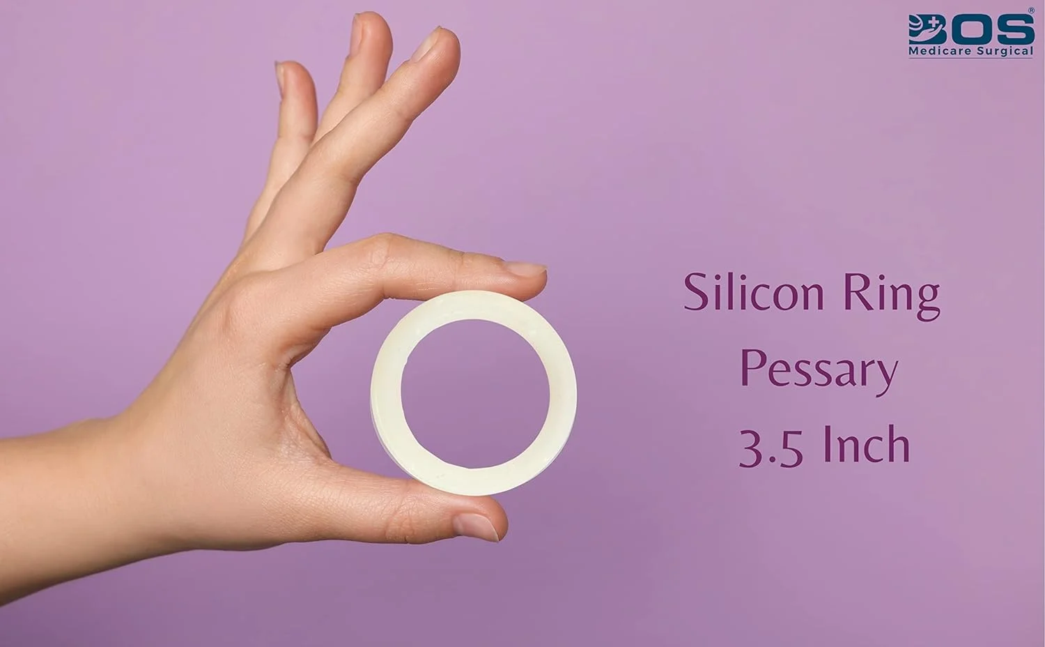 ring vaginal pessary silicone gynecological support device 3.5 inch