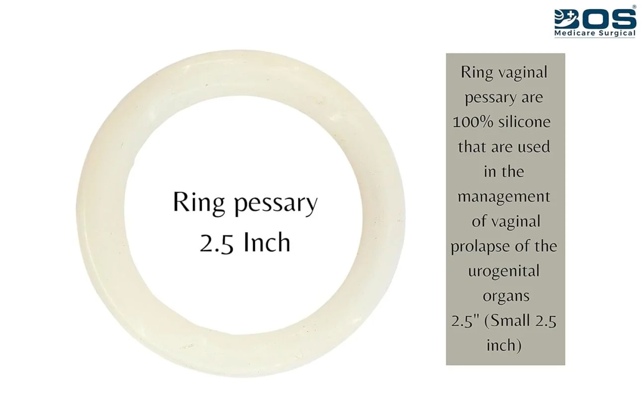 Ring vaginal pessary 2.5 inch for pelvic support and prolapse management