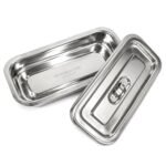 Dressing Tray with Lid (8x3 Inch) Heavy Stainless Steel | Bos Medicare Surgical