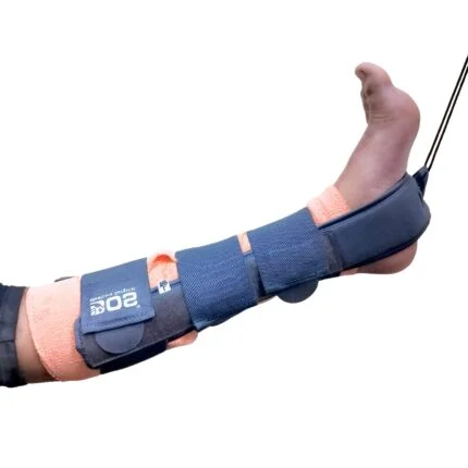 Orthopaedic skin traction belt premium and high grade material Knee Support (Grey)