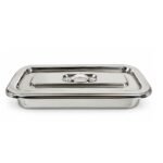 Dressing Tray with Lid (8x3 Inch) Heavy Stainless Steel | Bos Medicare Surgical - Image 2