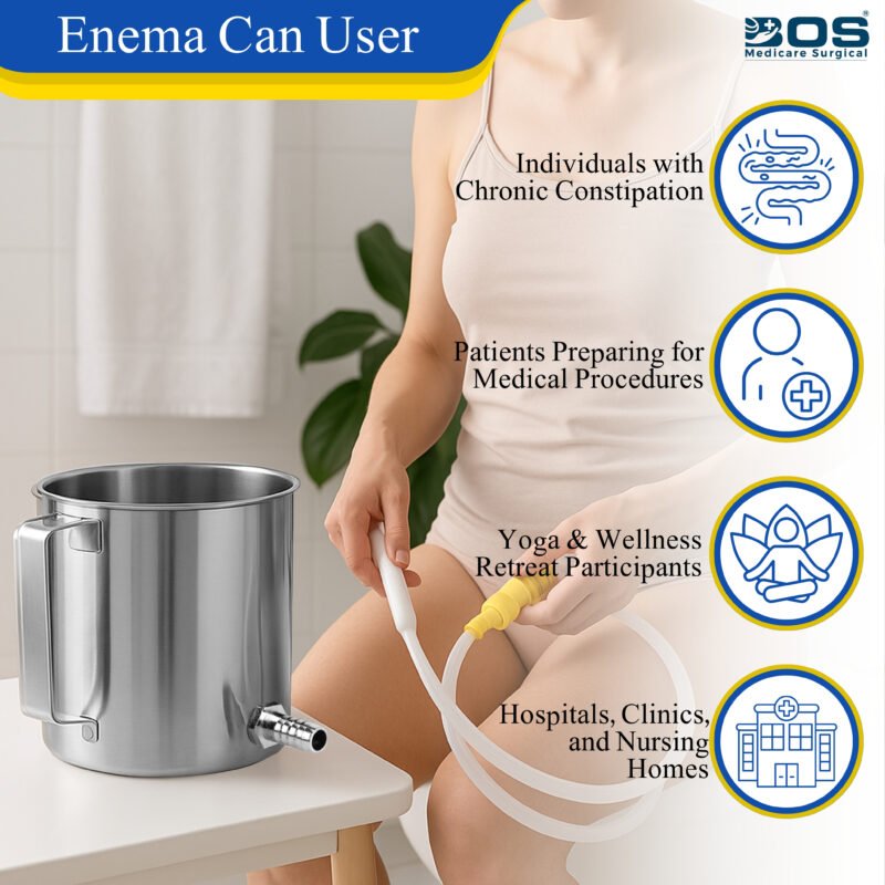 Stainless steel enema kit 1000 ml medical use