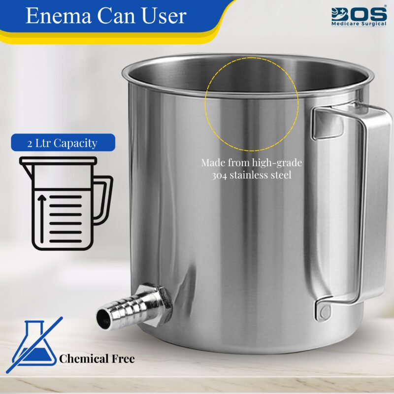 Stainless steel enema kit 1000 ml container