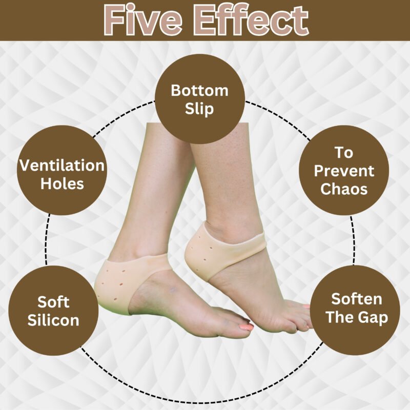 Medical Silicone Heel Sleeve with Ventilation Holes for Heel Pain Relief