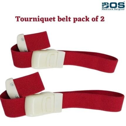 Tourniquet Elastic Belt for Blood Collection with Plastic Buckle set of 2 Multi Color