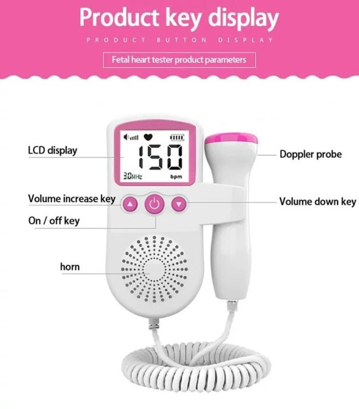 Portable Handheld Fetal Doppler