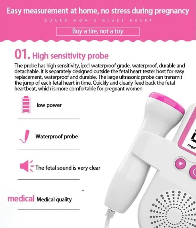 Portable Handheld Fetal Doppler