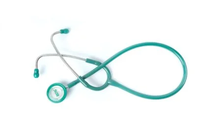 Stethoscope stainless steel Dual Head (Bosm 11) cardiology for Doctors, nurse 3 year warranty CE & ISO CERTIFIED (Green)