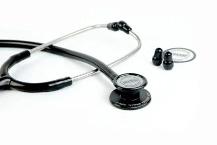Stethoscope Dual Head Aluminum (Bosm 15) for Doctors Nurse & Medical Students (Black)