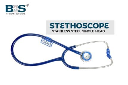Stethoscope stainless steel Single head ( Bosm 10 ) high acoustic sensitivity model (BLUE)