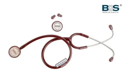 Stethoscope stainless steel Single head (Bosm 10) high acoustic sensitivity model (BROWN)