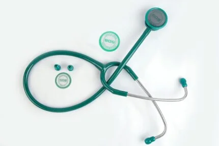 Stethoscope Dual Head Aluminum (Bosm 15) for Doctors Nurse & Medical Students (Green)
