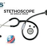 Stainless Steel Stethoscope Super Black Single Head