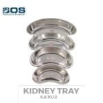 Stainless steel kidney tray set 6 8 10 12 inches for medical and surgical use
