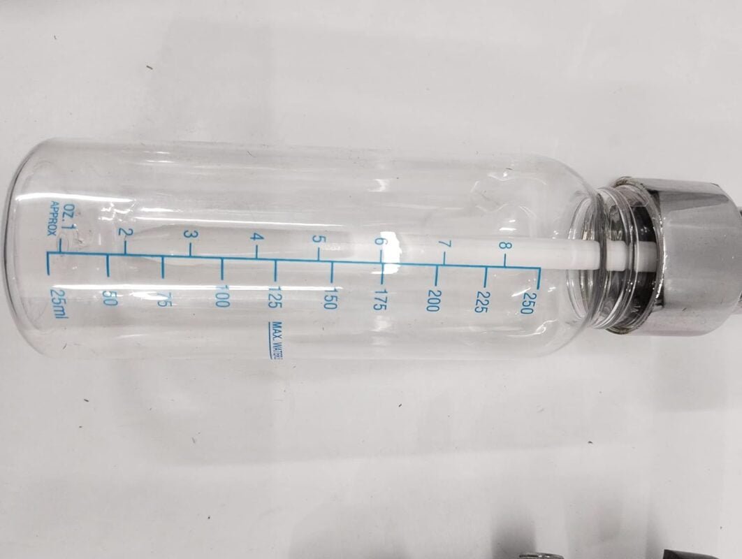 Transparent Oxygen Flow Meter Measuring Tube