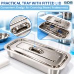 Dressing Tray with Lid (8x3 Inch) Heavy Stainless Steel | Bos Medicare Surgical - Image 8