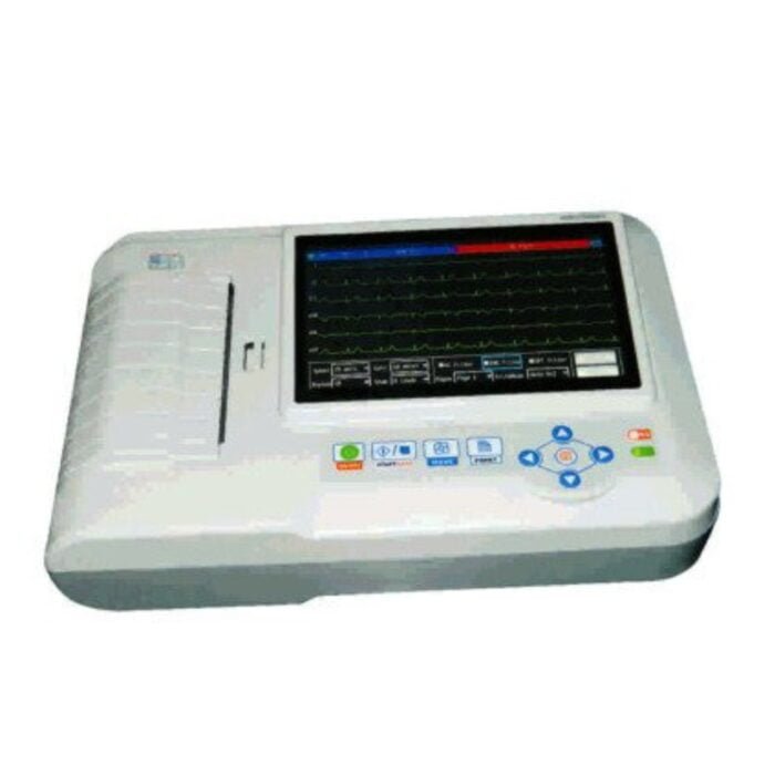 6 Channel ECG Machine with Colored LCD Display