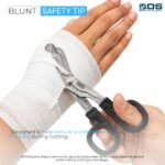 EMT SHEARS (TAPE CUTTING SCISSOR) Stainless Steel Bandage Scissors for Surgical, Medical & Nursing Purposes - Sharp Curved Cutting Bandages (Black handle) - Image 6