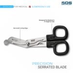 EMT SHEARS (TAPE CUTTING SCISSOR) Stainless Steel Bandage Scissors for Surgical, Medical & Nursing Purposes - Sharp Curved Cutting Bandages (Black handle) - Image 5