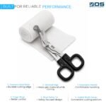 EMT SHEARS (TAPE CUTTING SCISSOR) Stainless Steel Bandage Scissors for Surgical, Medical & Nursing Purposes - Sharp Curved Cutting Bandages (Black handle) - Image 2