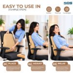 Backrest Lumbar Support Cushion | Ergonomic Lower Back Support for Chair & Car - Image 3